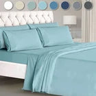 6 PC Luxury Full Size Bed Sheets Breathes Deep Pocket up to 16" Full Size Sheets